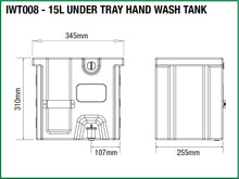 Load image into Gallery viewer, 15L Under Tray Hand Wash Tank - (345 X  255 X 305MM)