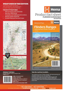 Hema Waterproof Paper Map Flinders Range