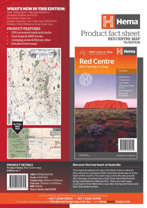 Hema Waterproof Paper Map Red Centre
